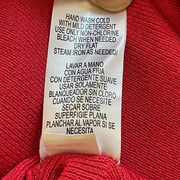 Sandra Darren Sheer Floral Panel Dress & Sweater set 12 Ivory Orange Flare Lined - Picture 6 of 12